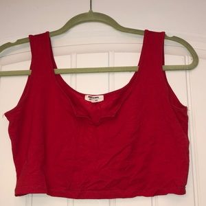 Red crop top